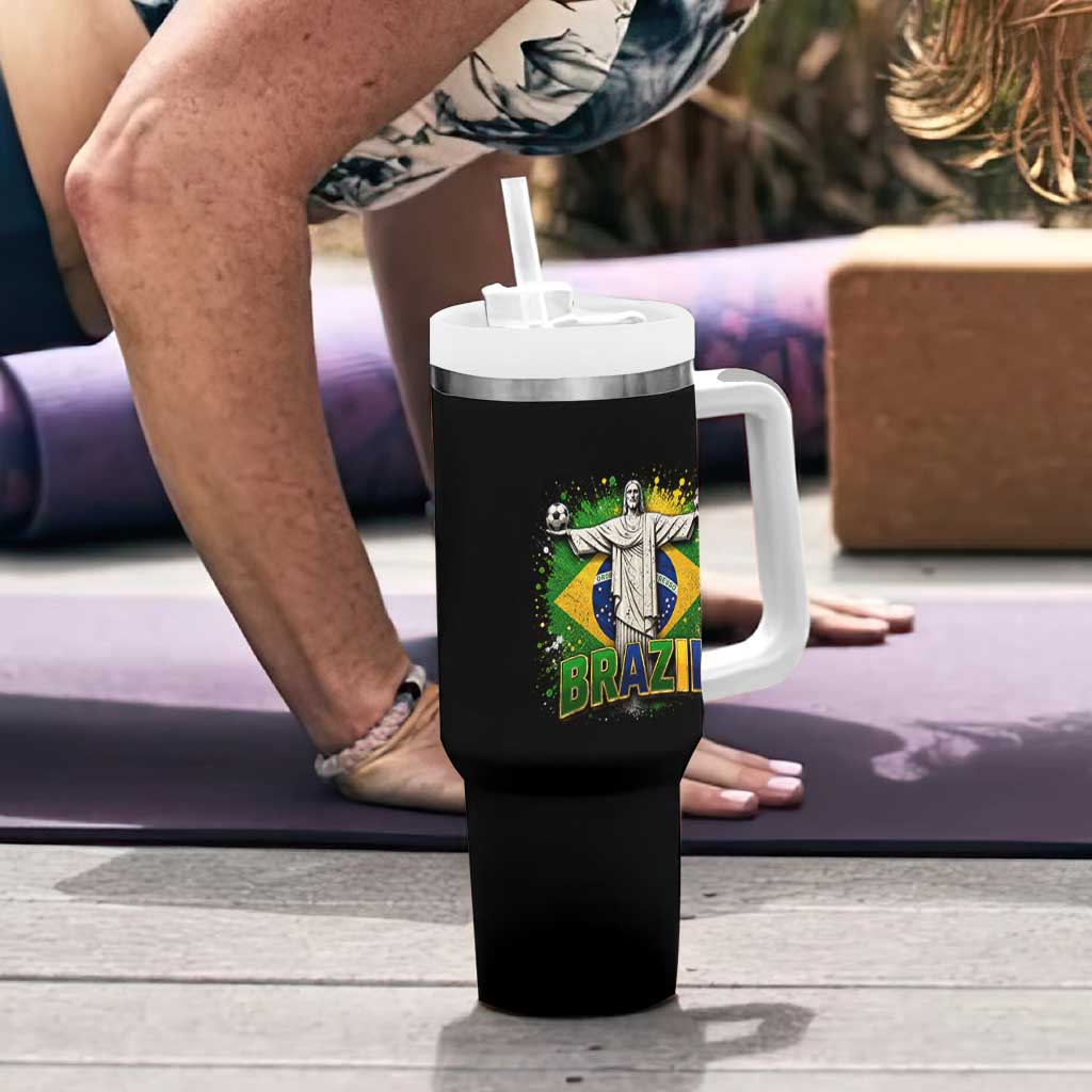 Latin Pride Christ The Redeemer Graphic Tumbler With Handle Brazilian Football 2026