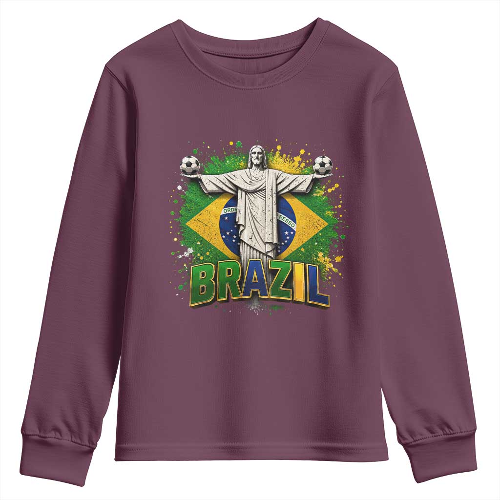 Latin Pride Christ The Redeemer Graphic Youth Sweatshirt Brazilian Football 2026
