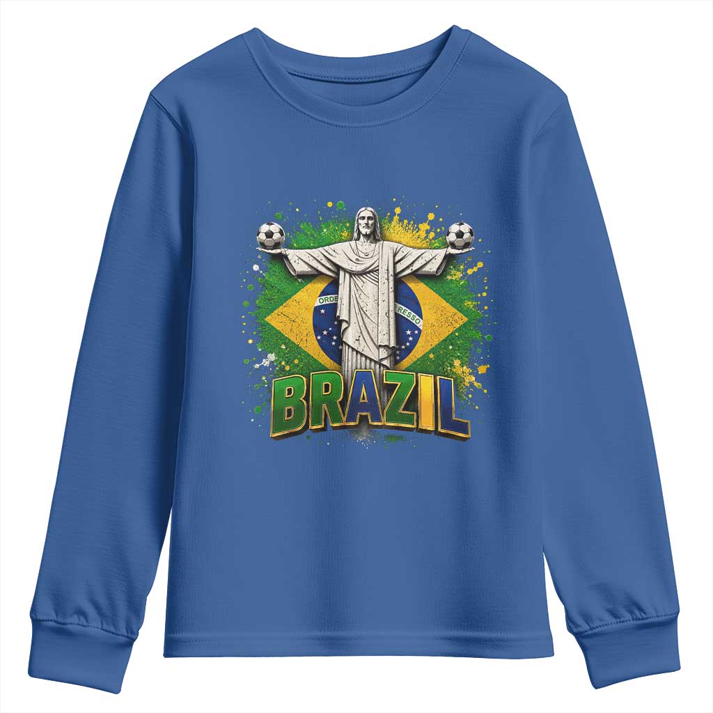 Latin Pride Christ The Redeemer Graphic Youth Sweatshirt Brazilian Football 2026
