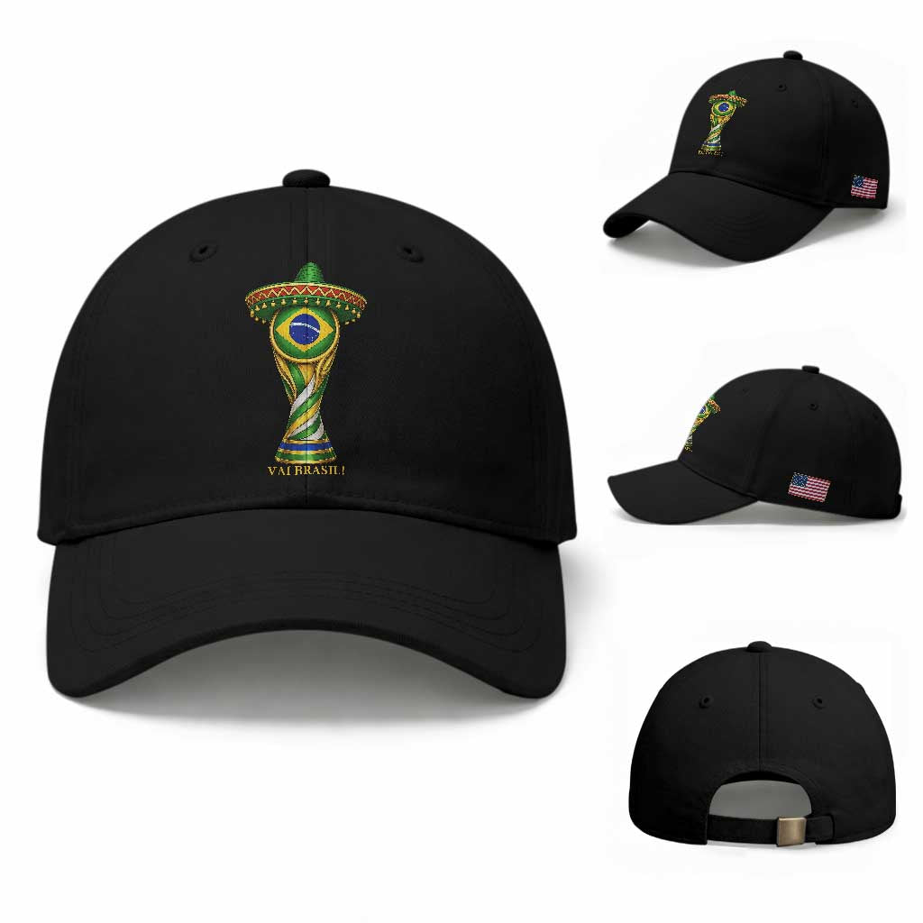 Brazil Football Supporter Gift Baseball Cap Vai Brasil