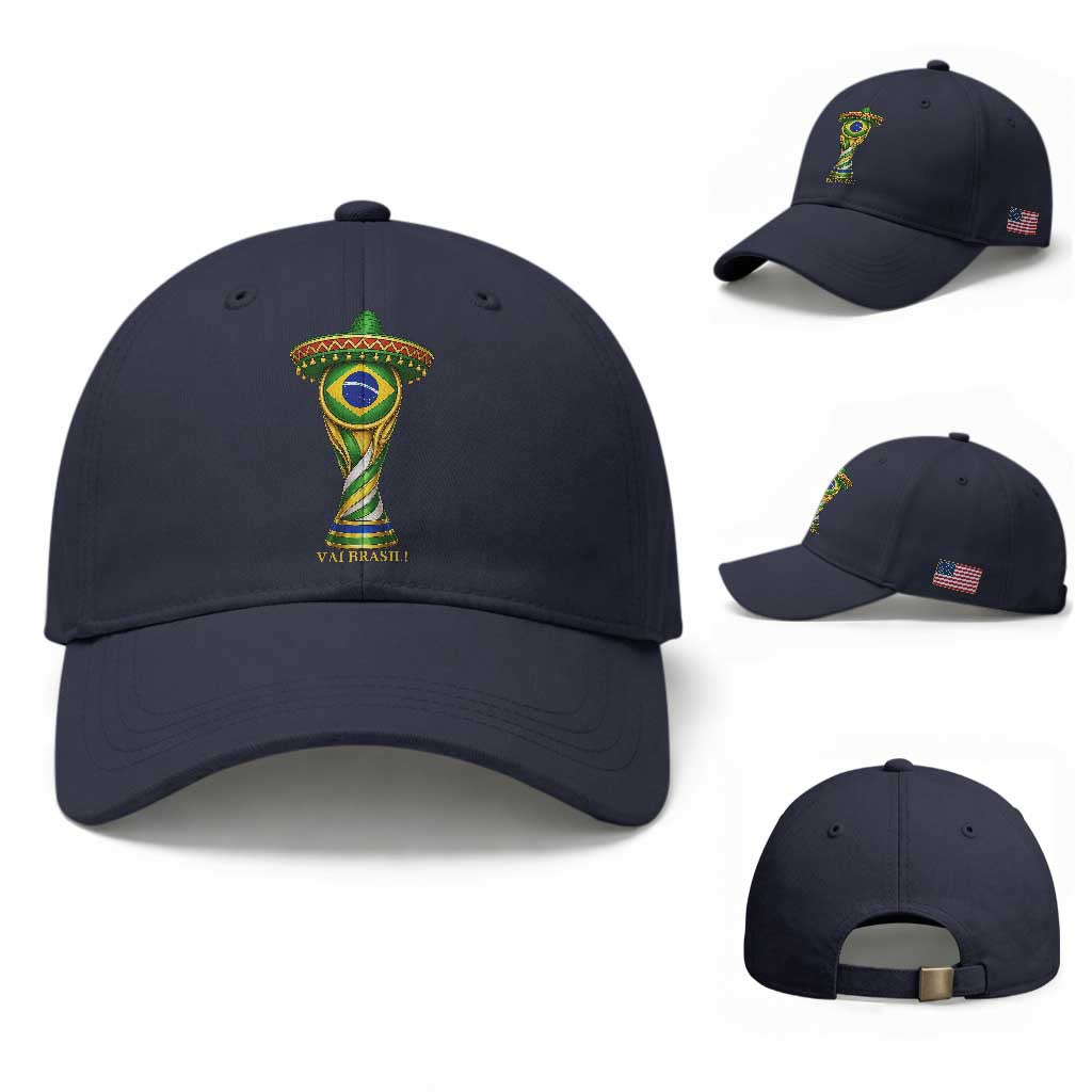Brazil Football Supporter Gift Baseball Cap Vai Brasil