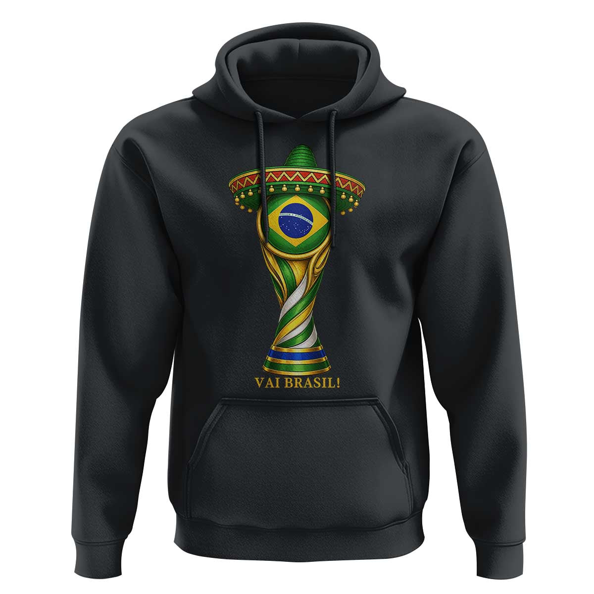 Brazil Football Supporter Gift Hoodie Vai Brasil