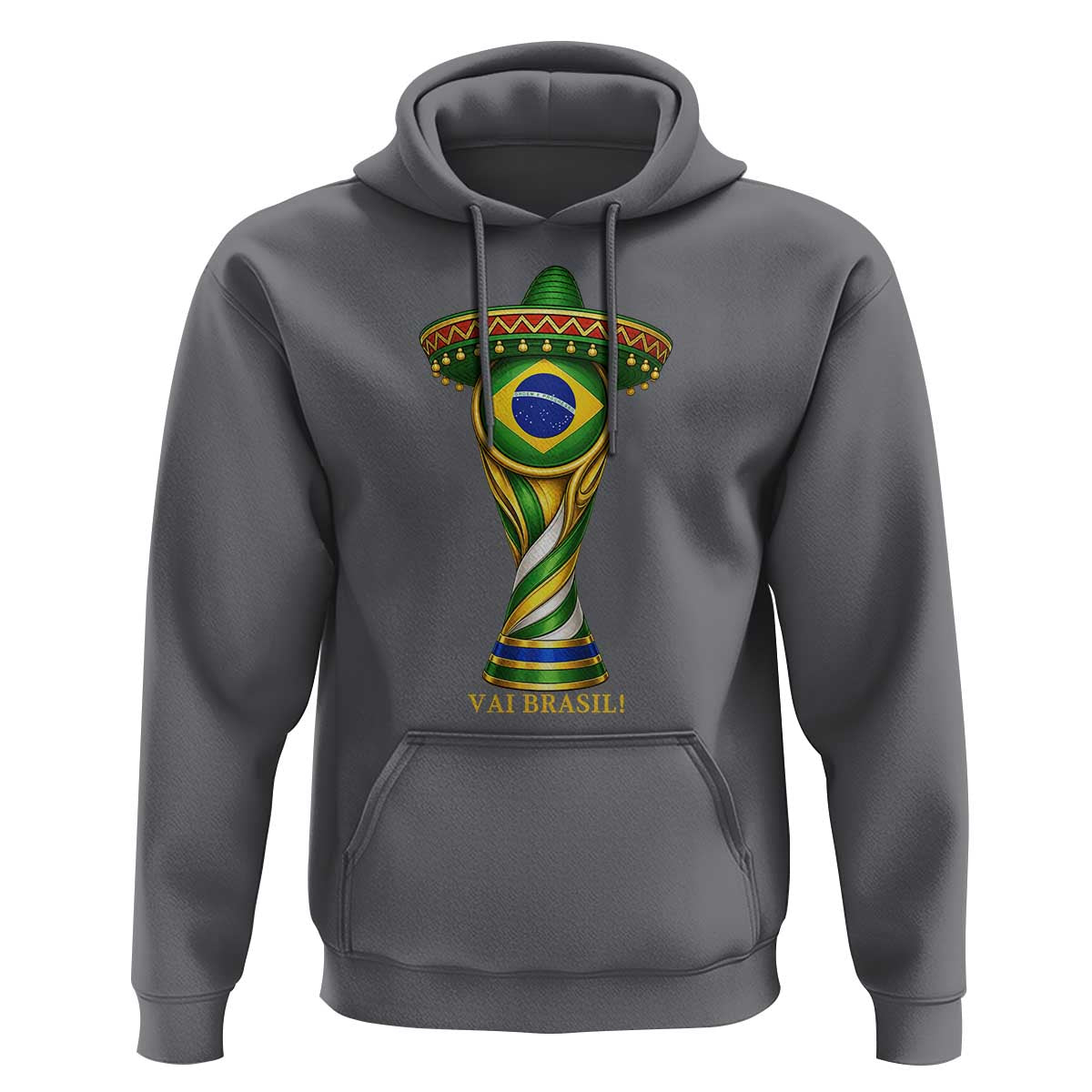 Brazil Football Supporter Gift Hoodie Vai Brasil