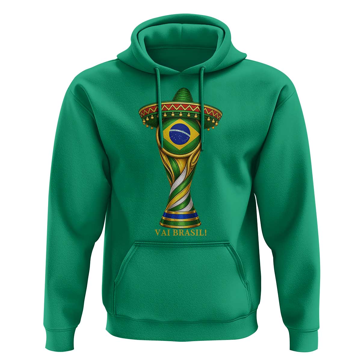 Brazil Football Supporter Gift Hoodie Vai Brasil