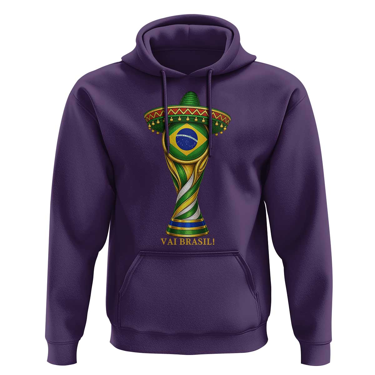 Brazil Football Supporter Gift Hoodie Vai Brasil