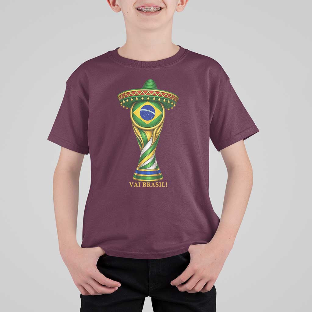 Brazil Football Supporter Gift T Shirt For Kid Vai Brasil