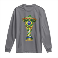 Brazil Football Supporter Gift Long Sleeve Shirt Vai Brasil