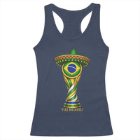 Brazil Football Supporter Gift Racerback Tank Top Vai Brasil