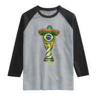 Brazil Football Supporter Gift Raglan Shirt Vai Brasil