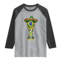 Brazil Football Supporter Gift Raglan Shirt Vai Brasil