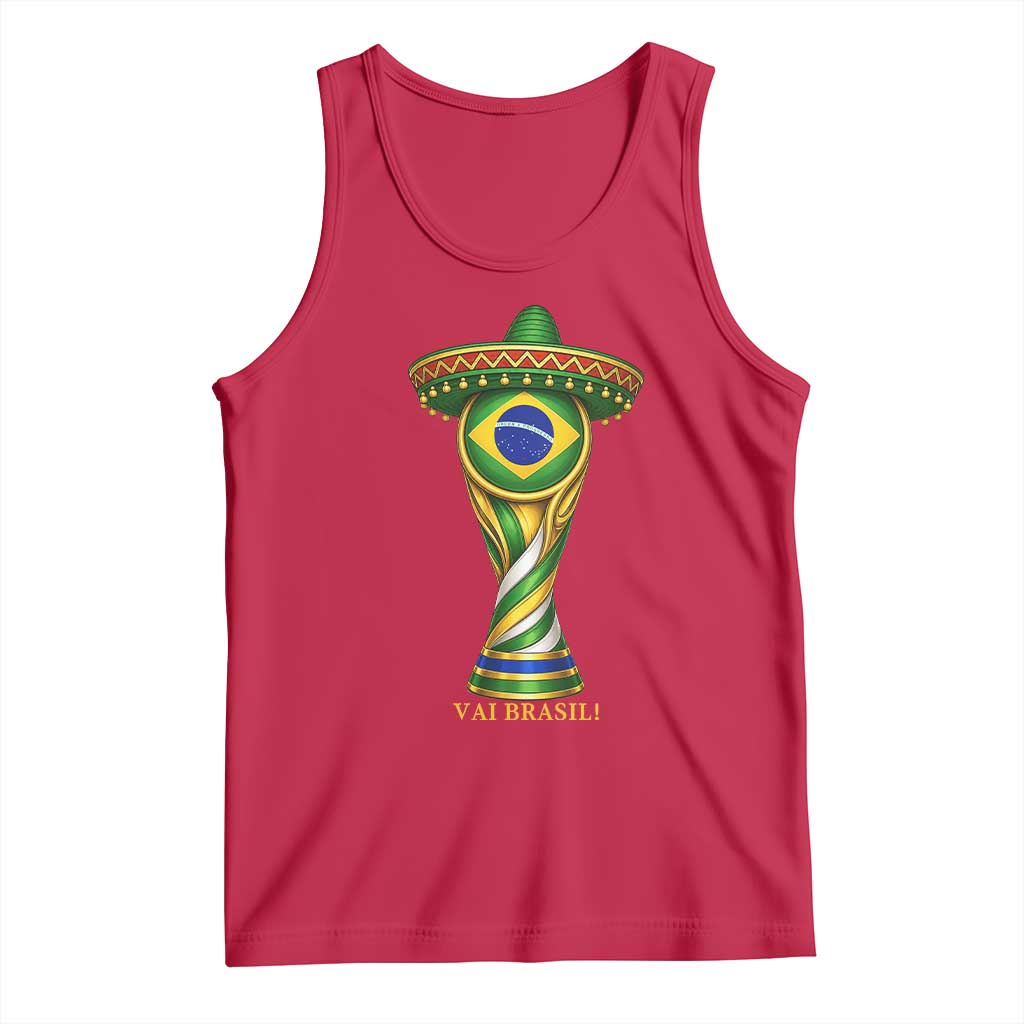Brazil Football Supporter Gift Tank Top Vai Brasil
