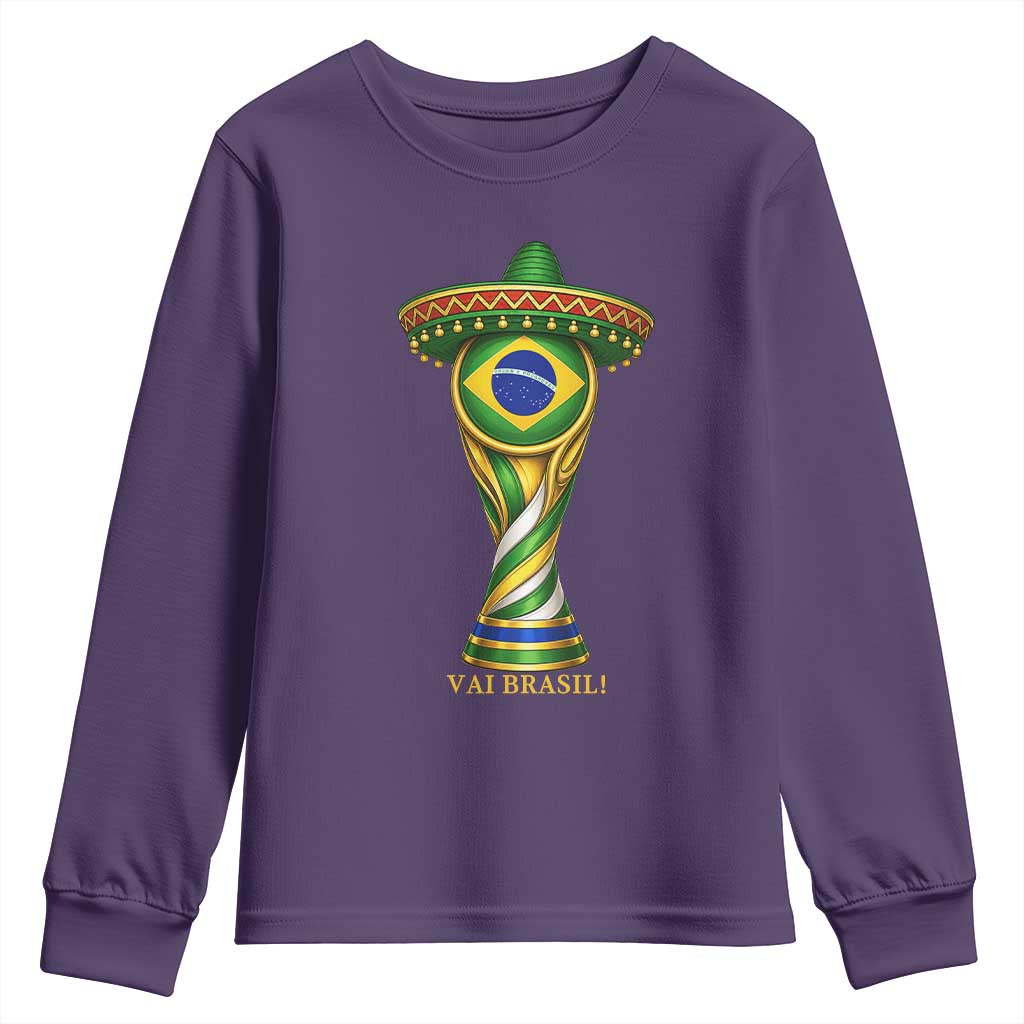 Brazil Football Supporter Gift Youth Sweatshirt Vai Brasil