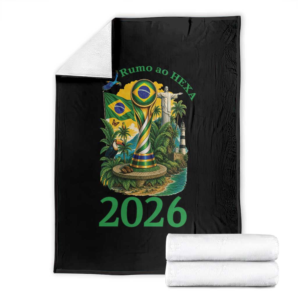 Rumo Ao Hexa Throw Blanket Brazil Soccer Fan 2026 Graphic