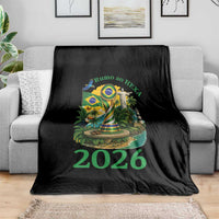 Rumo Ao Hexa Throw Blanket Brazil Soccer Fan 2026 Graphic