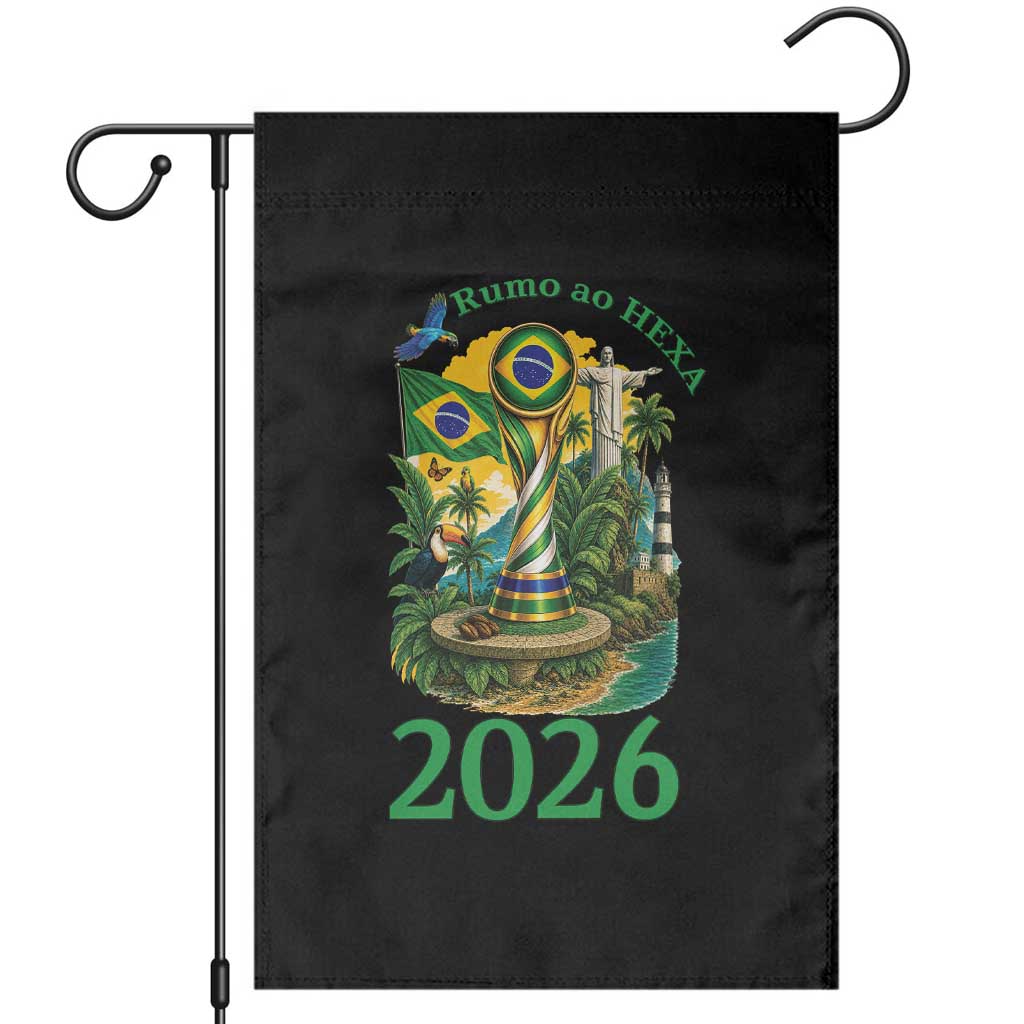 Rumo Ao Hexa Garden Flag Brazil Soccer Fan 2026 Graphic