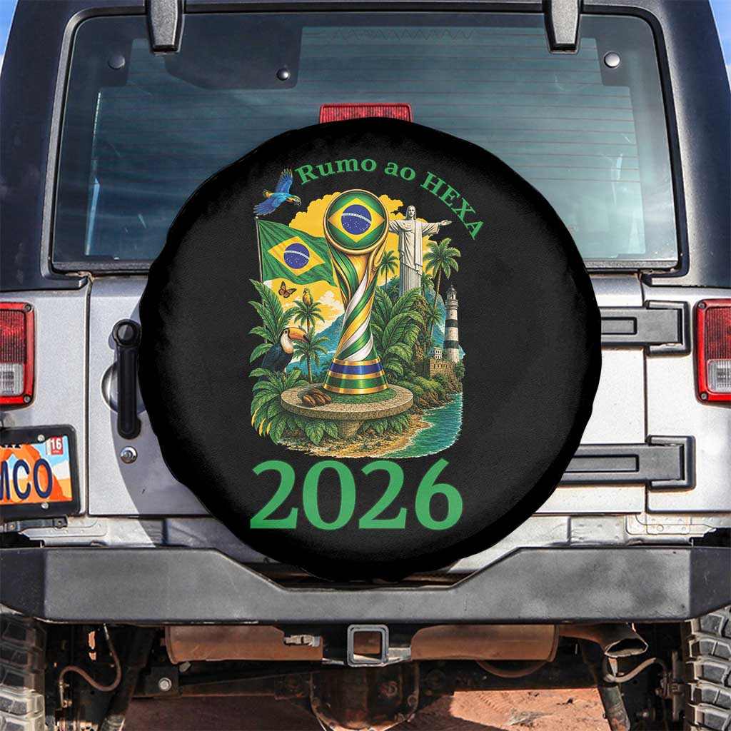 Rumo Ao Hexa Spare Tire Cover Brazil Soccer Fan 2026 Graphic