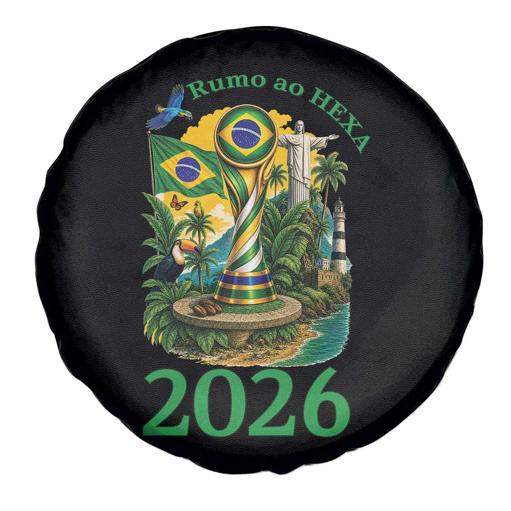 Rumo Ao Hexa Spare Tire Cover Brazil Soccer Fan 2026 Graphic