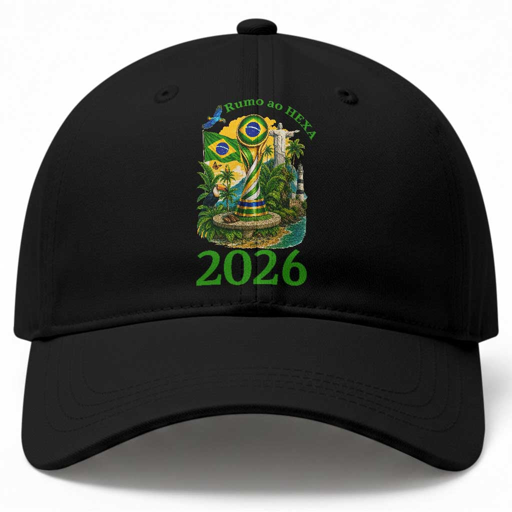 Rumo Ao Hexa Baseball Cap Brazil Soccer Fan 2026 Graphic