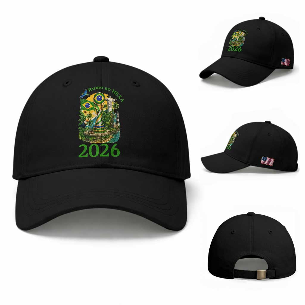Rumo Ao Hexa Baseball Cap Brazil Soccer Fan 2026 Graphic