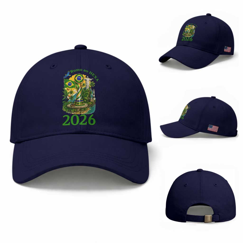Rumo Ao Hexa Baseball Cap Brazil Soccer Fan 2026 Graphic