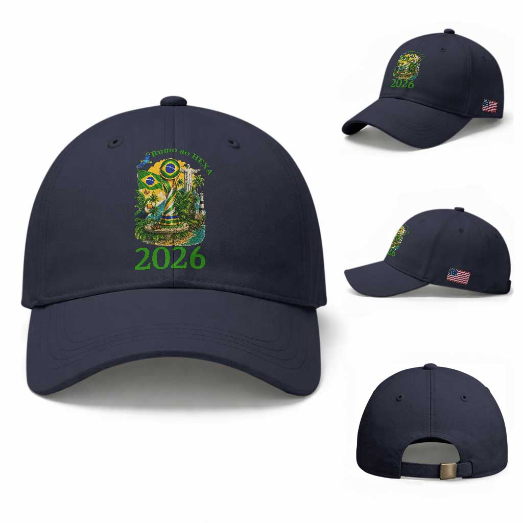Rumo Ao Hexa Baseball Cap Brazil Soccer Fan 2026 Graphic