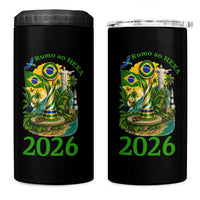 Rumo Ao Hexa 4 in 1 Can Cooler Tumbler Brazil Soccer Fan 2026 Graphic