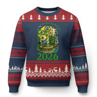 Rumo Ao Hexa Ugly Christmas Sweater Brazil Soccer Fan 2026 Graphic