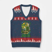 Rumo Ao Hexa V-Neck Knit Sweater Vest Brazil Soccer Fan 2026 Graphic
