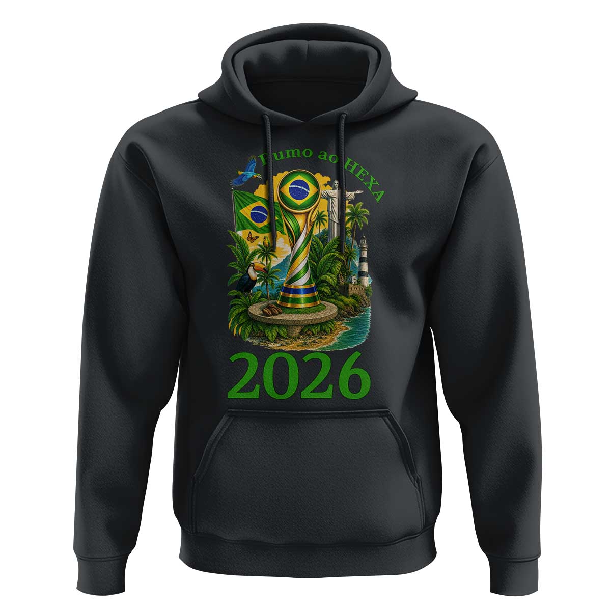 Rumo Ao Hexa Hoodie Brazil Soccer Fan 2026 Graphic