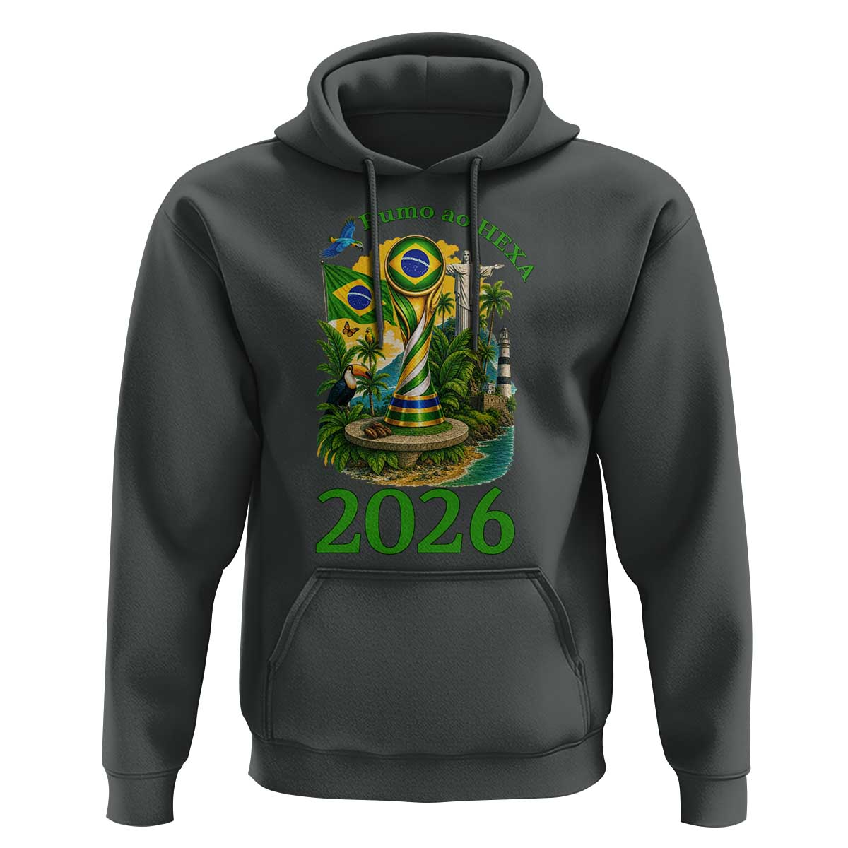 Rumo Ao Hexa Hoodie Brazil Soccer Fan 2026 Graphic