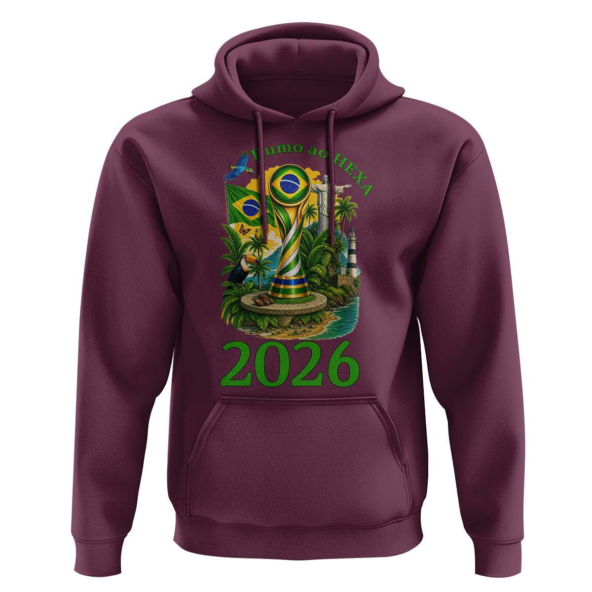 Rumo Ao Hexa Hoodie Brazil Soccer Fan 2026 Graphic
