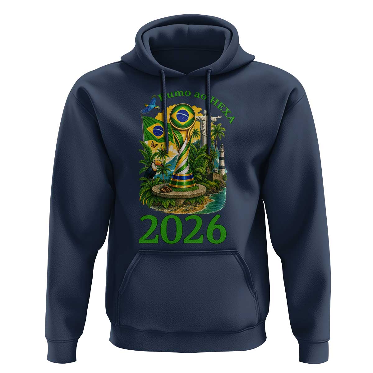 Rumo Ao Hexa Hoodie Brazil Soccer Fan 2026 Graphic