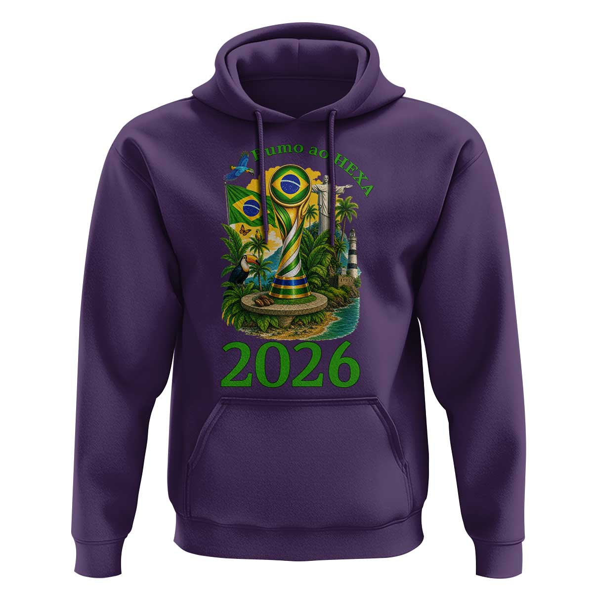 Rumo Ao Hexa Hoodie Brazil Soccer Fan 2026 Graphic