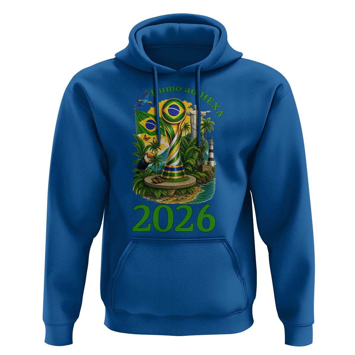 Rumo Ao Hexa Hoodie Brazil Soccer Fan 2026 Graphic