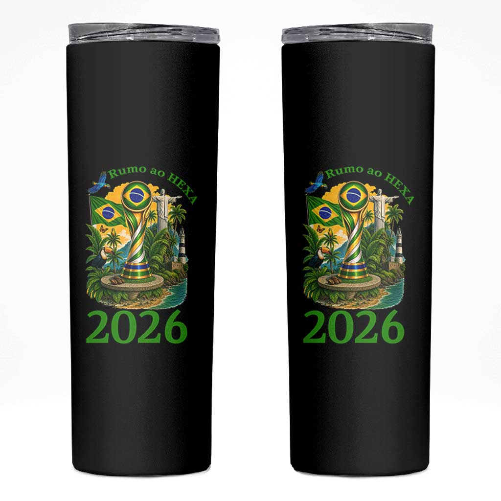 Rumo Ao Hexa Skinny Tumbler Brazil Soccer Fan 2026 Graphic