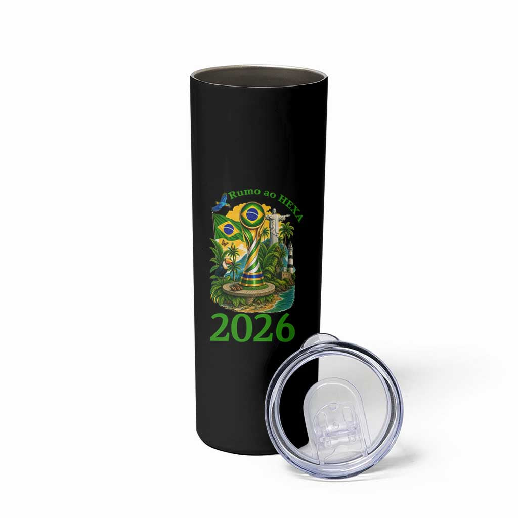 Rumo Ao Hexa Skinny Tumbler Brazil Soccer Fan 2026 Graphic