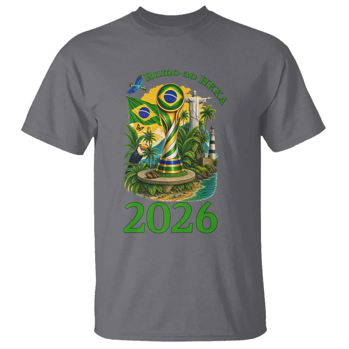 Rumo Ao Hexa T Shirt Brazil Soccer Fan 2026 Graphic