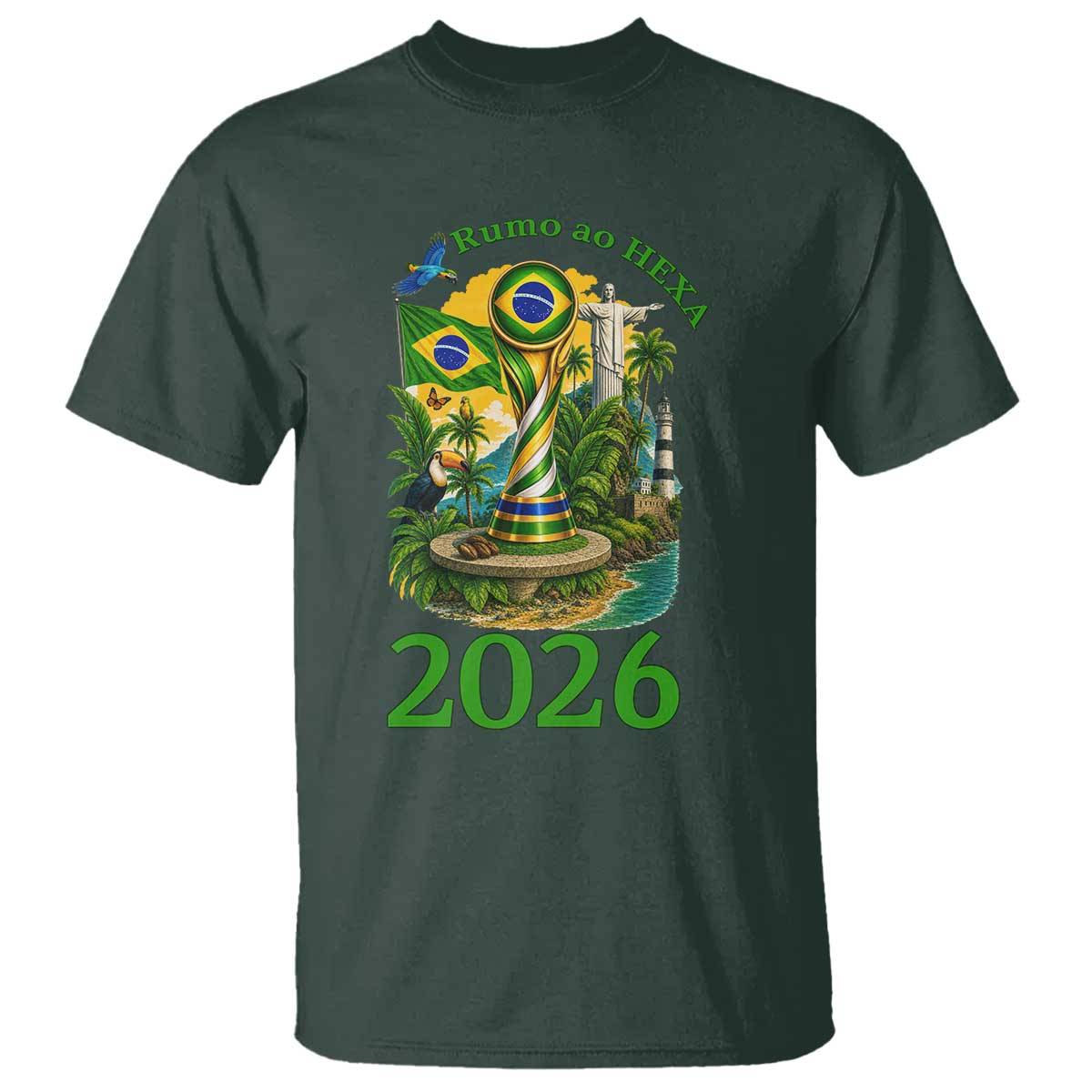 Rumo Ao Hexa T Shirt Brazil Soccer Fan 2026 Graphic
