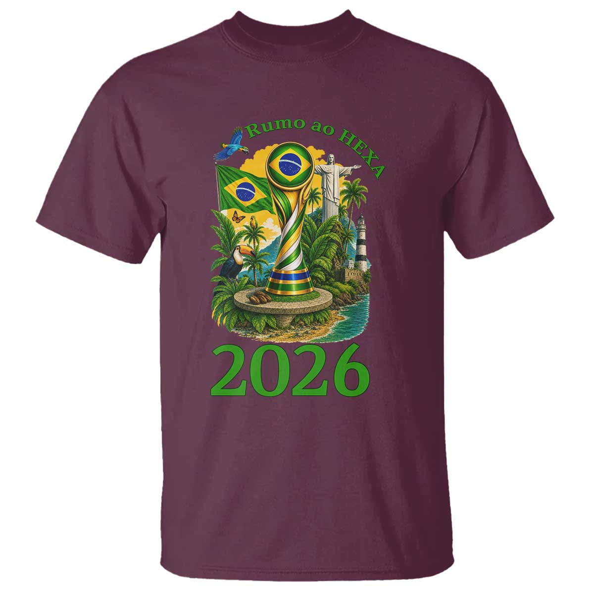 Rumo Ao Hexa T Shirt Brazil Soccer Fan 2026 Graphic