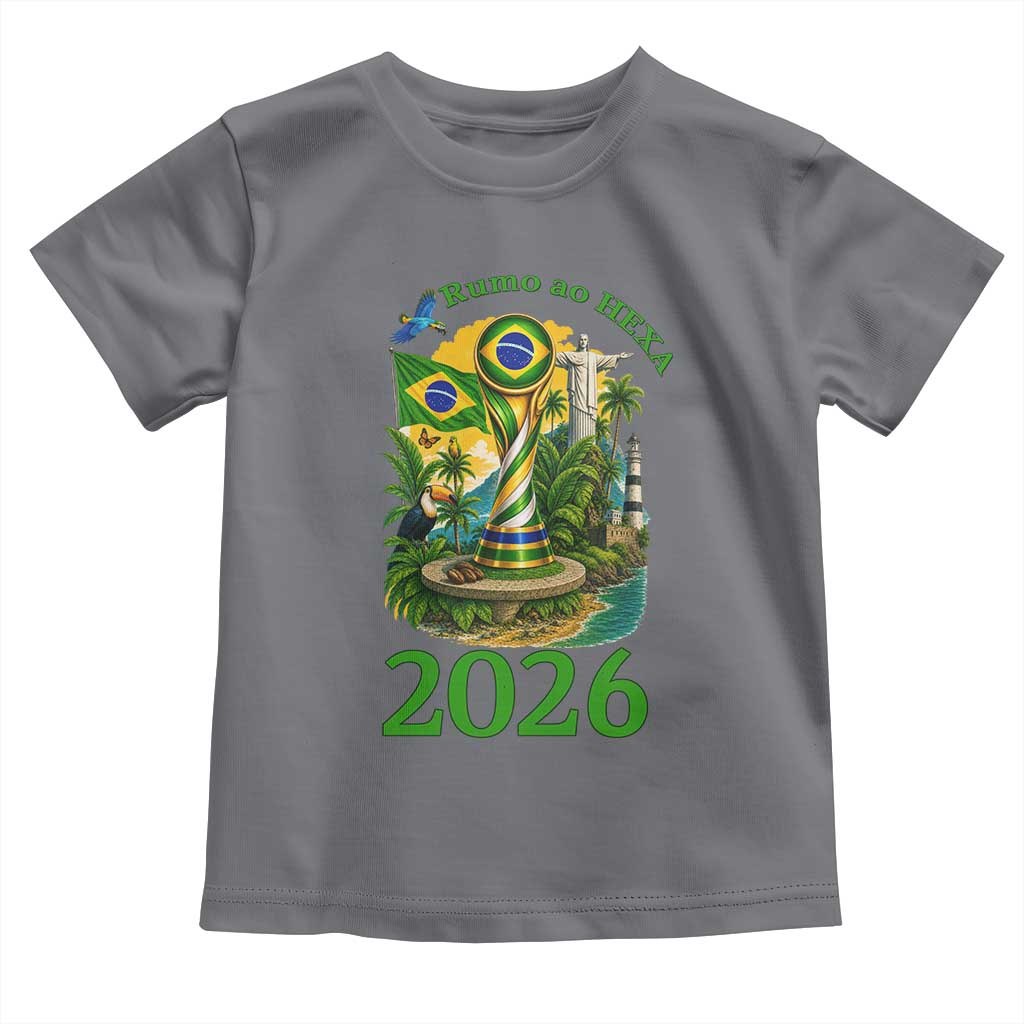 Rumo Ao Hexa Toddler T Shirt Brazil Soccer Fan 2026 Graphic