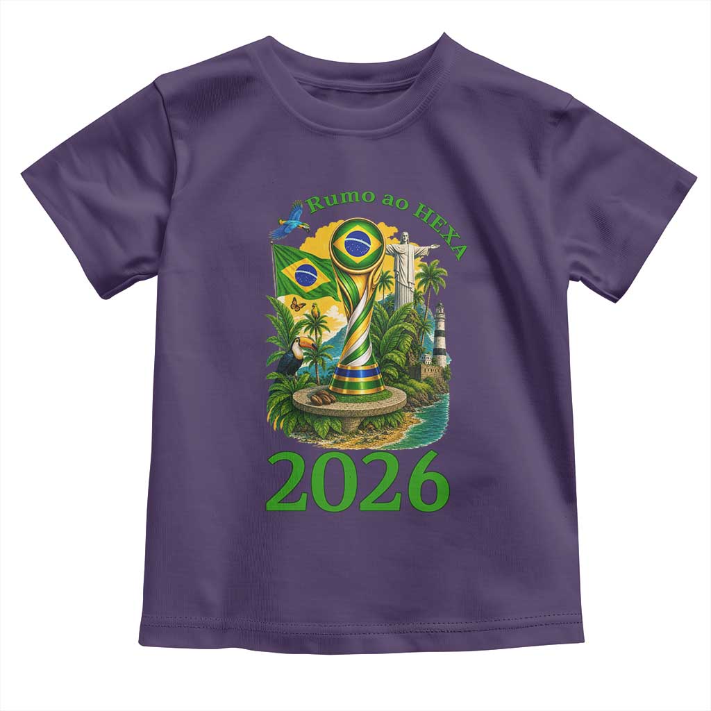 Rumo Ao Hexa Toddler T Shirt Brazil Soccer Fan 2026 Graphic