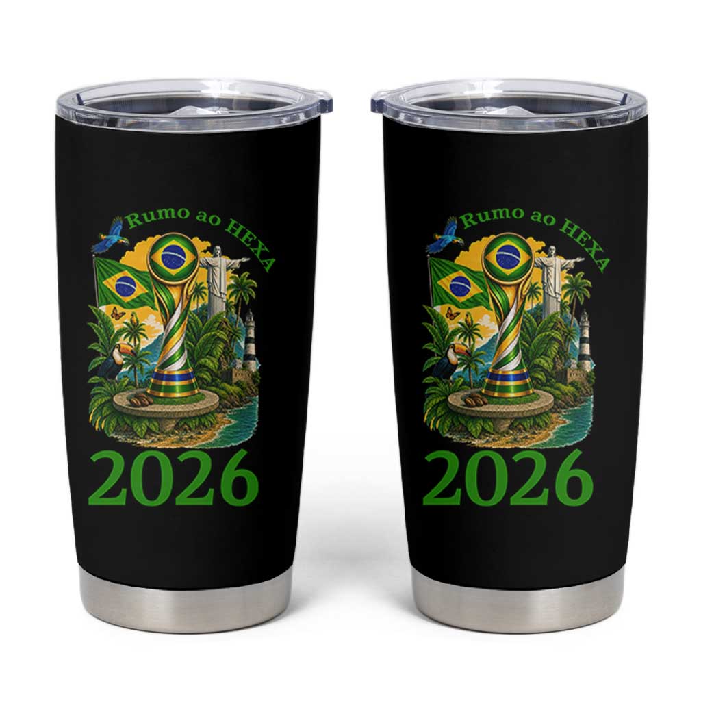 Rumo Ao Hexa Tumbler Cup Brazil Soccer Fan 2026 Graphic