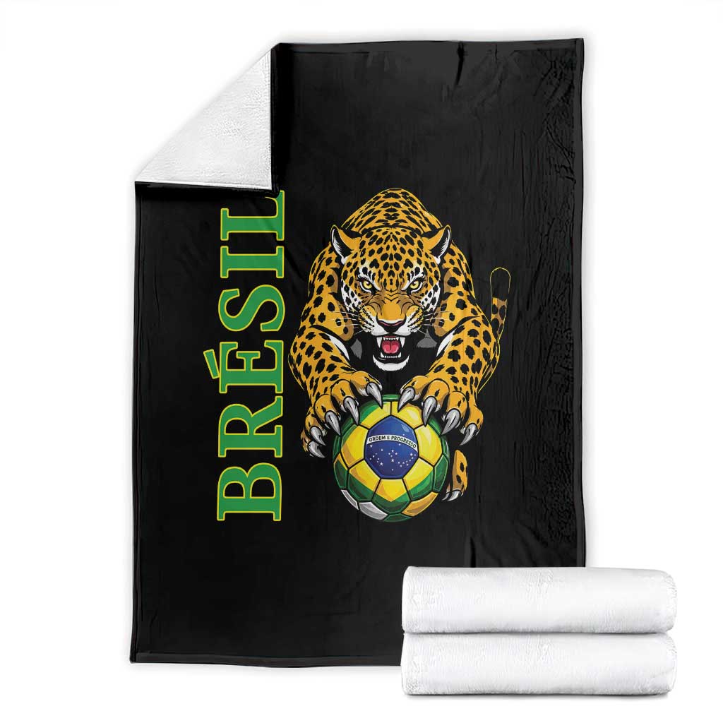 Brazil Soccer Jaguar Throw Blanket Football Supporter Gift