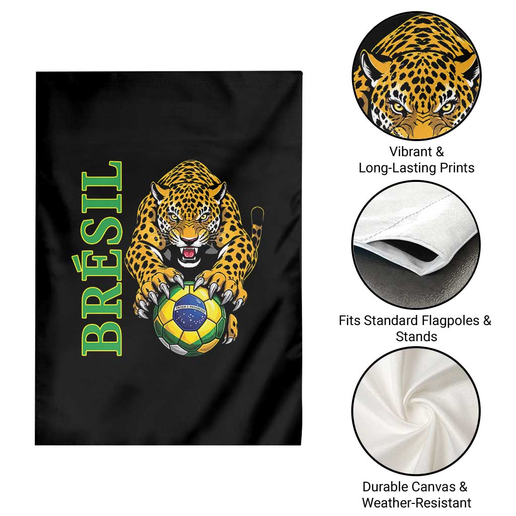 Brazil Soccer Jaguar Garden Flag Football Supporter Gift