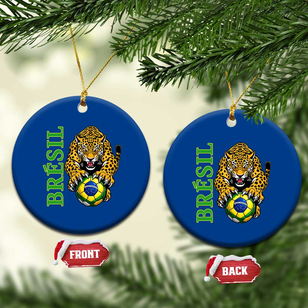 Brazil Soccer Jaguar Ceramic Ornament Football Supporter Gift