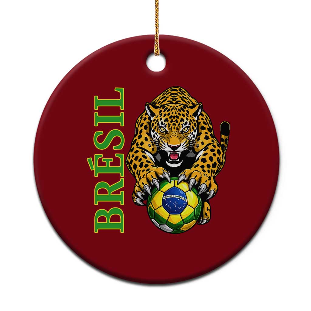 Brazil Soccer Jaguar Ceramic Ornament Football Supporter Gift