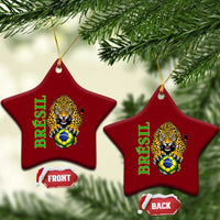 Brazil Soccer Jaguar Ceramic Ornament Football Supporter Gift
