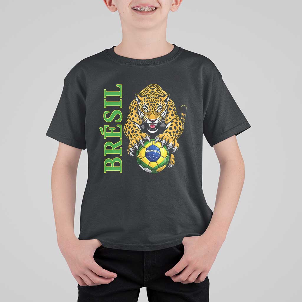 Brazil Soccer Jaguar T Shirt For Kid Football Supporter Gift