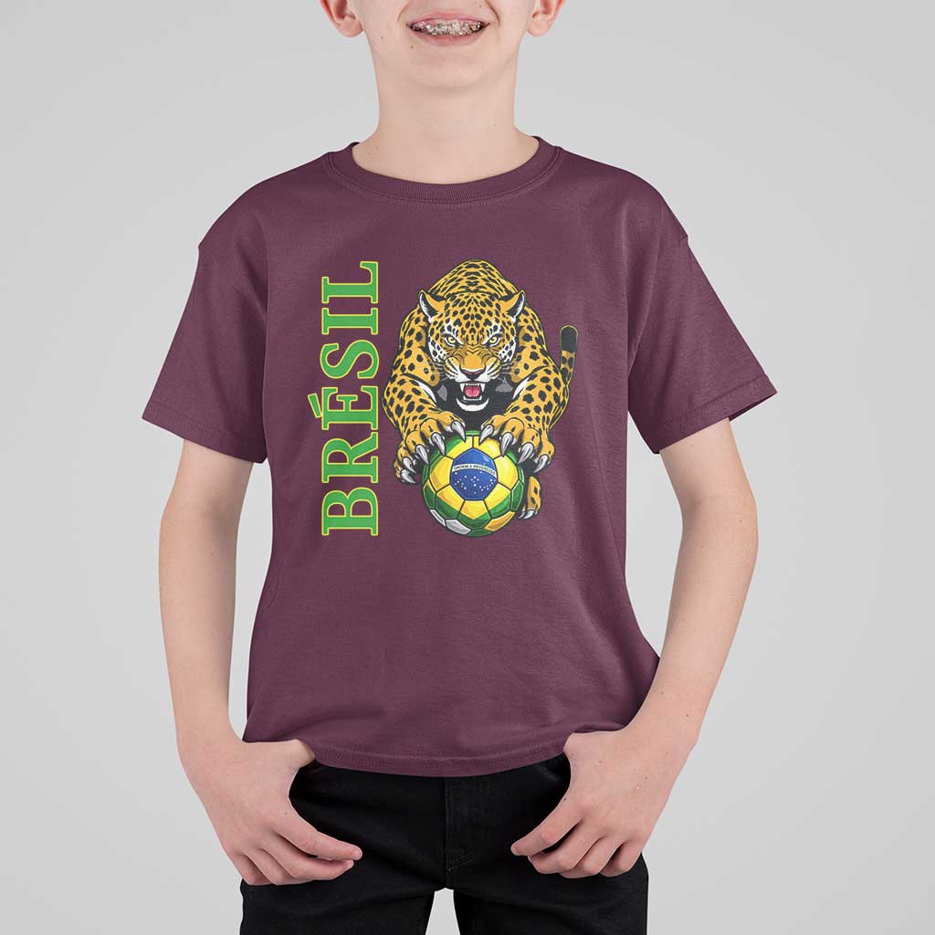 Brazil Soccer Jaguar T Shirt For Kid Football Supporter Gift