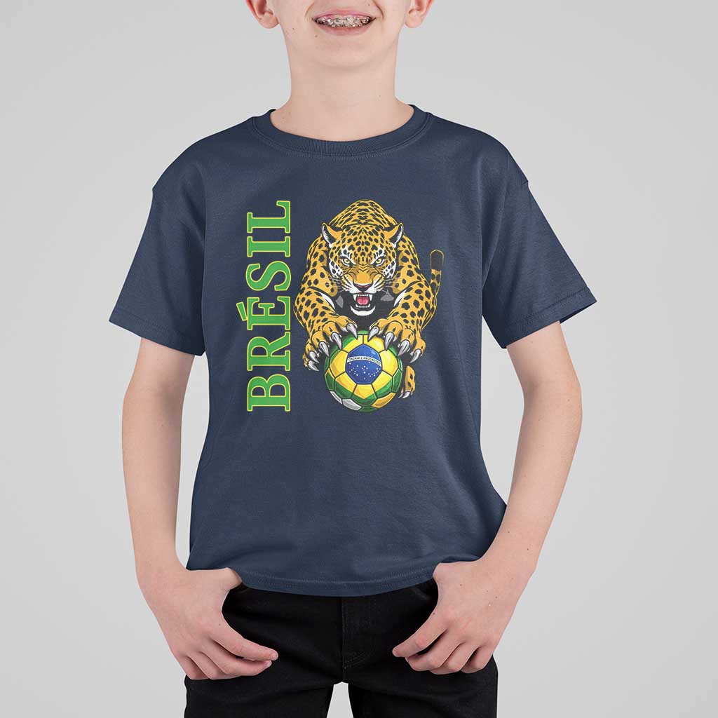 Brazil Soccer Jaguar T Shirt For Kid Football Supporter Gift